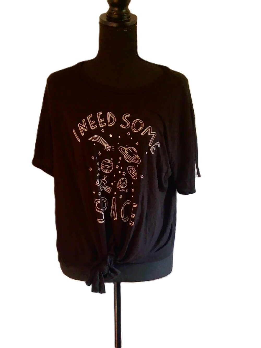 Sheila Rose "I Need Some Space" Celestial Short Sleeve Top, XL